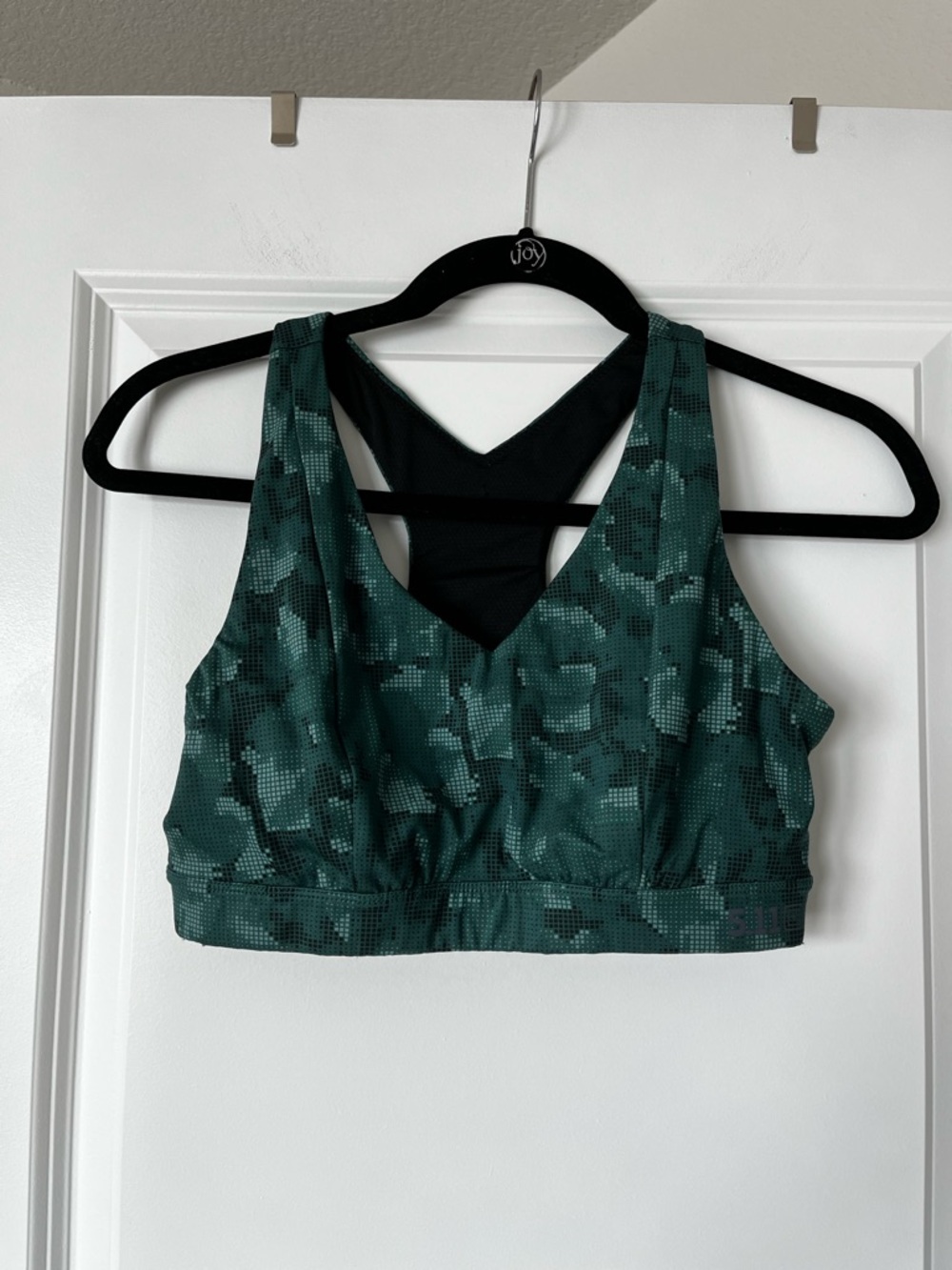 Women's Green Camo Sports Bra